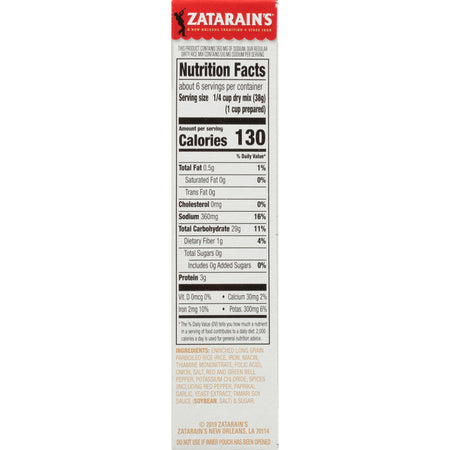 Zatarain's Reduced Sodium Dirty Rice Mix, 8 OZ (6-Pack)