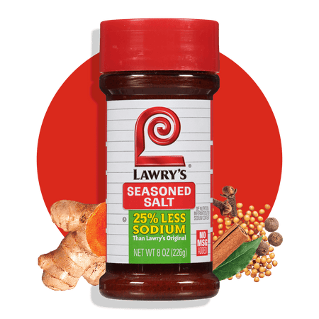 Lawry's® 25% Less Sodium Seasoned Salt, 8 oz