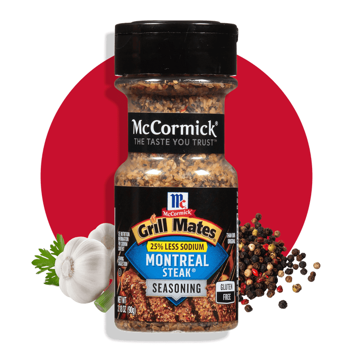 McCormick® Grill Mates® 25% Less Sodium Montreal Steak Seasoning, 3.18 oz